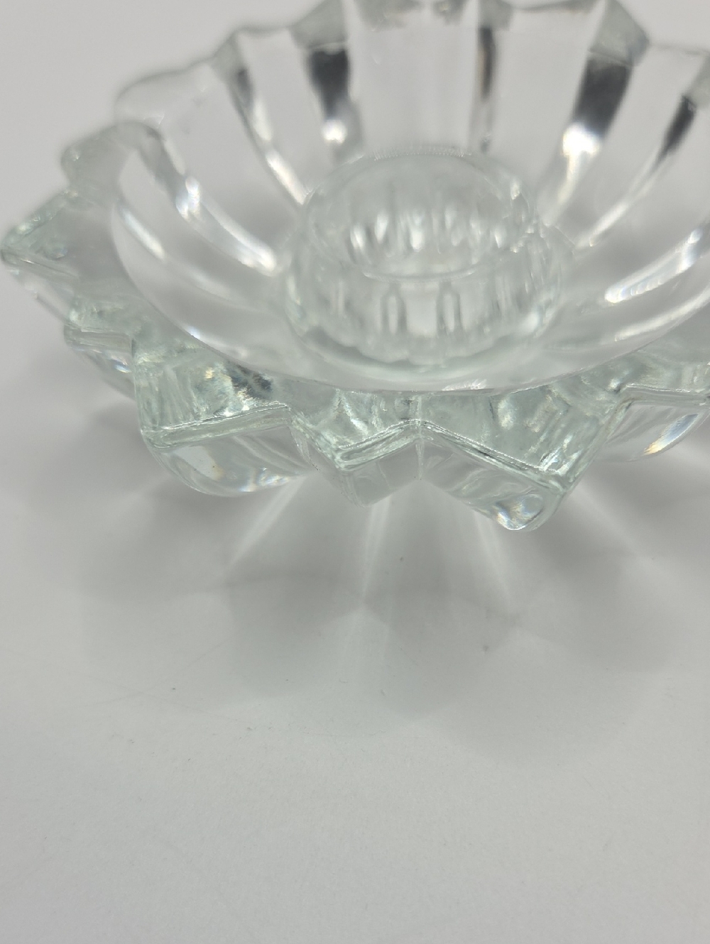 Cut Glass Vintage Candle Holder - Picture 4 of 5